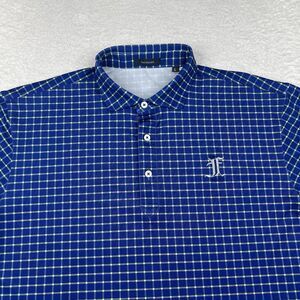 Turtleson Shirt Mens Large‎ Blue Check Polo Performance Golf Stretch Active